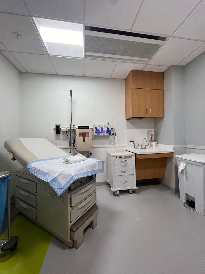 The Art of Drawing Readers In: Your attractive post title goes here Clean and organized medical examination room with essential equipment and furniture.
